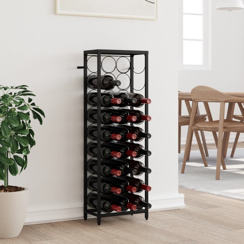 Wine Rack For 95 Bottles Black Wrought Iron