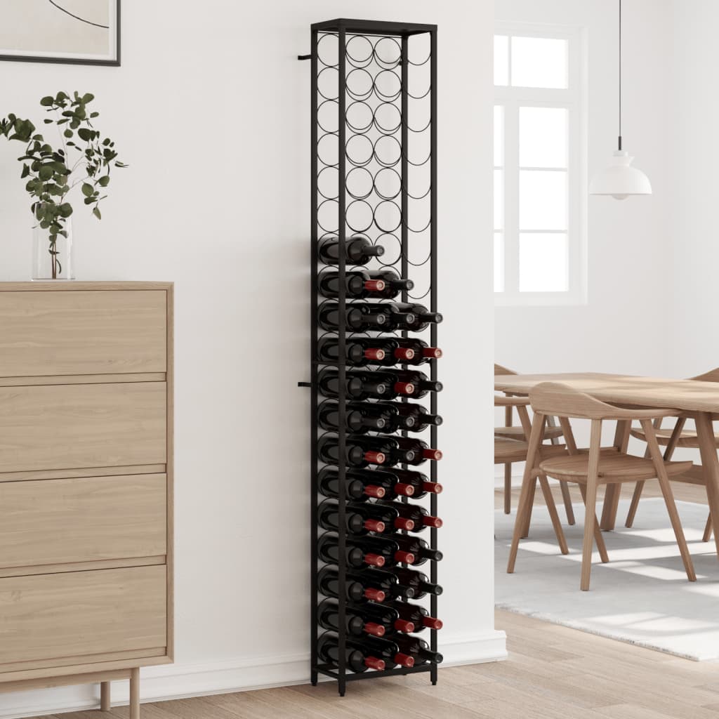 Wine Rack For 95 Bottles Black Wrought Iron