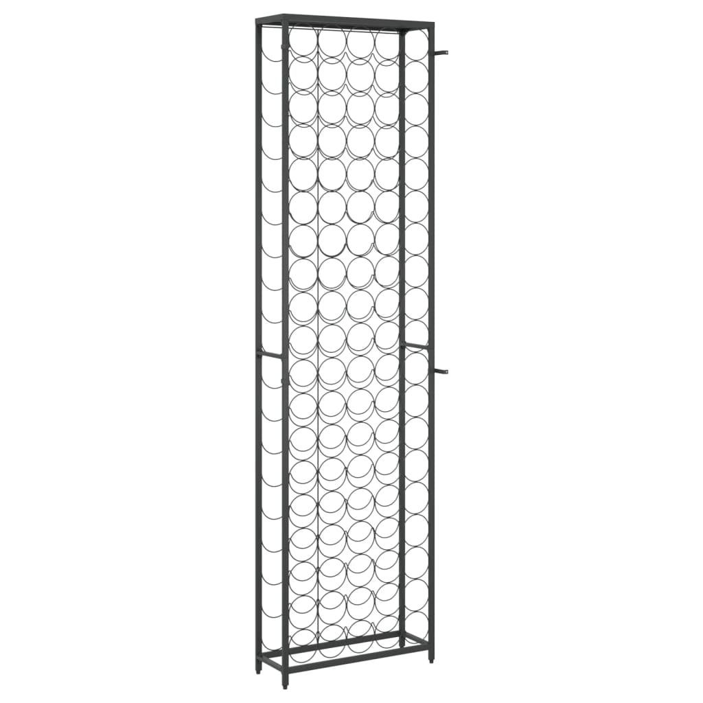 Wine Rack For 95 Bottles Black Wrought Iron