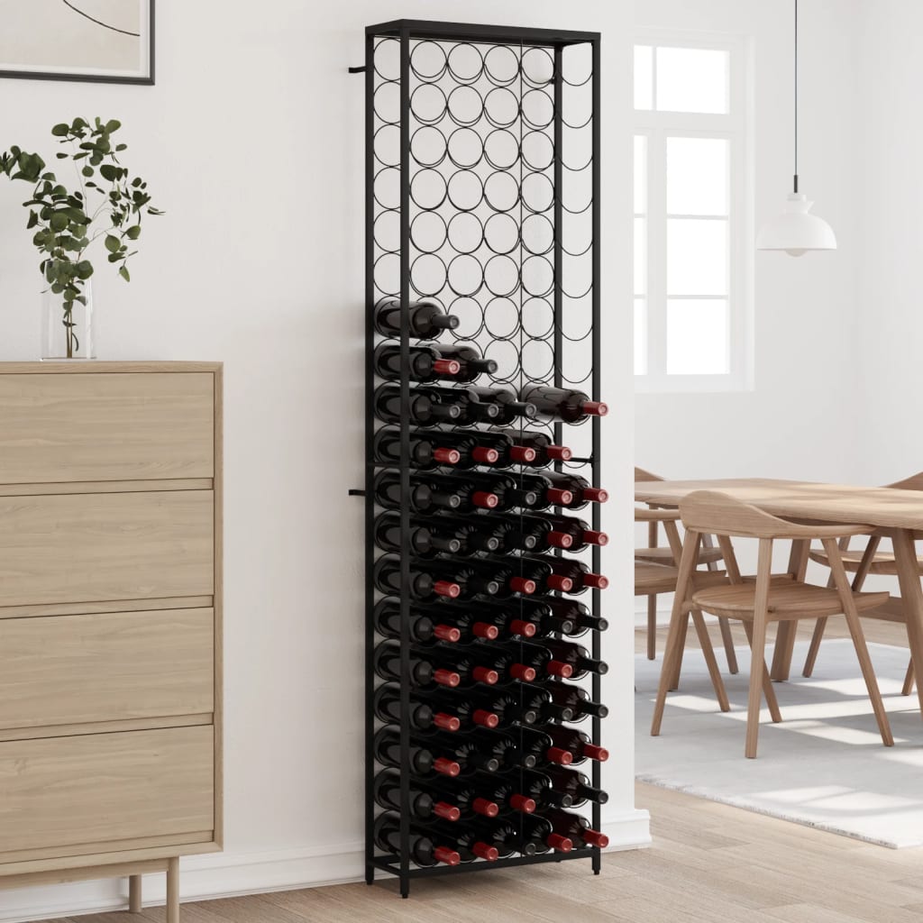 Wine Rack For 95 Bottles Black Wrought Iron