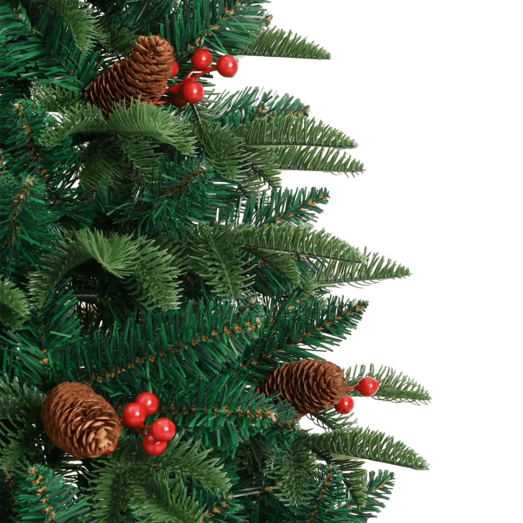 Artificial Hinged Christmas Tree With Cones And Berries