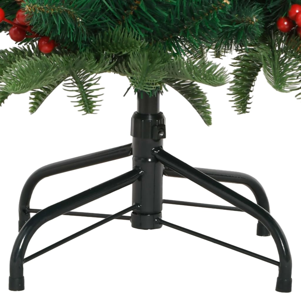 Artificial Hinged Christmas Tree With Cones And Berries