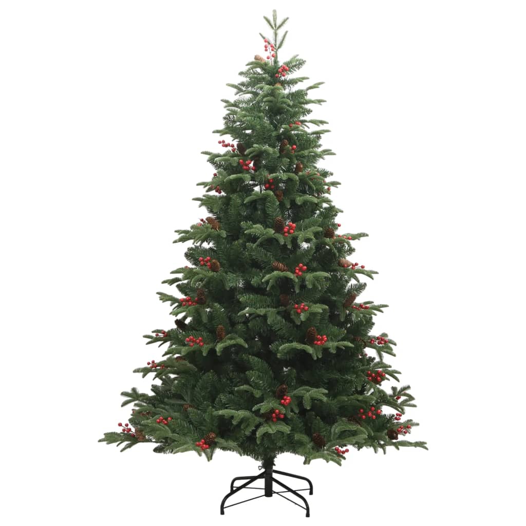 Artificial Hinged Christmas Tree With Cones And Berries