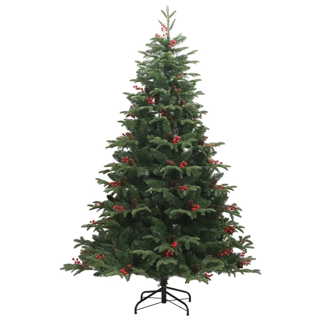 Artificial Hinged Christmas Tree With Cones And Berries