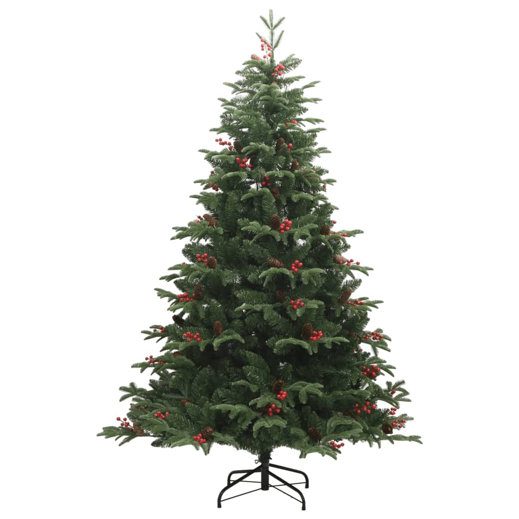 Artificial Hinged Christmas Tree With Cones And Berries