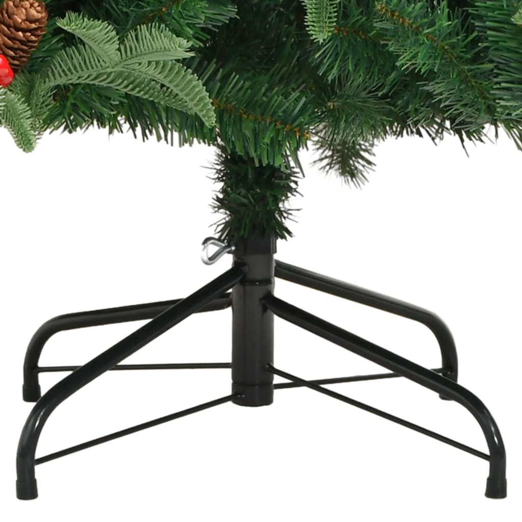 Artificial Hinged Christmas Tree With Cones And Berries