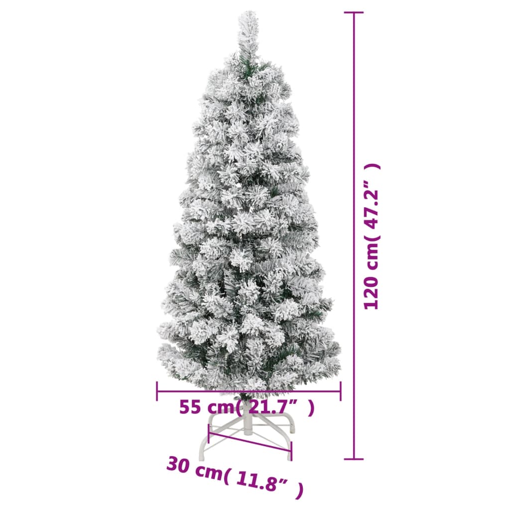 Artificial Hinged Christmas Tree With Flocked Snow
