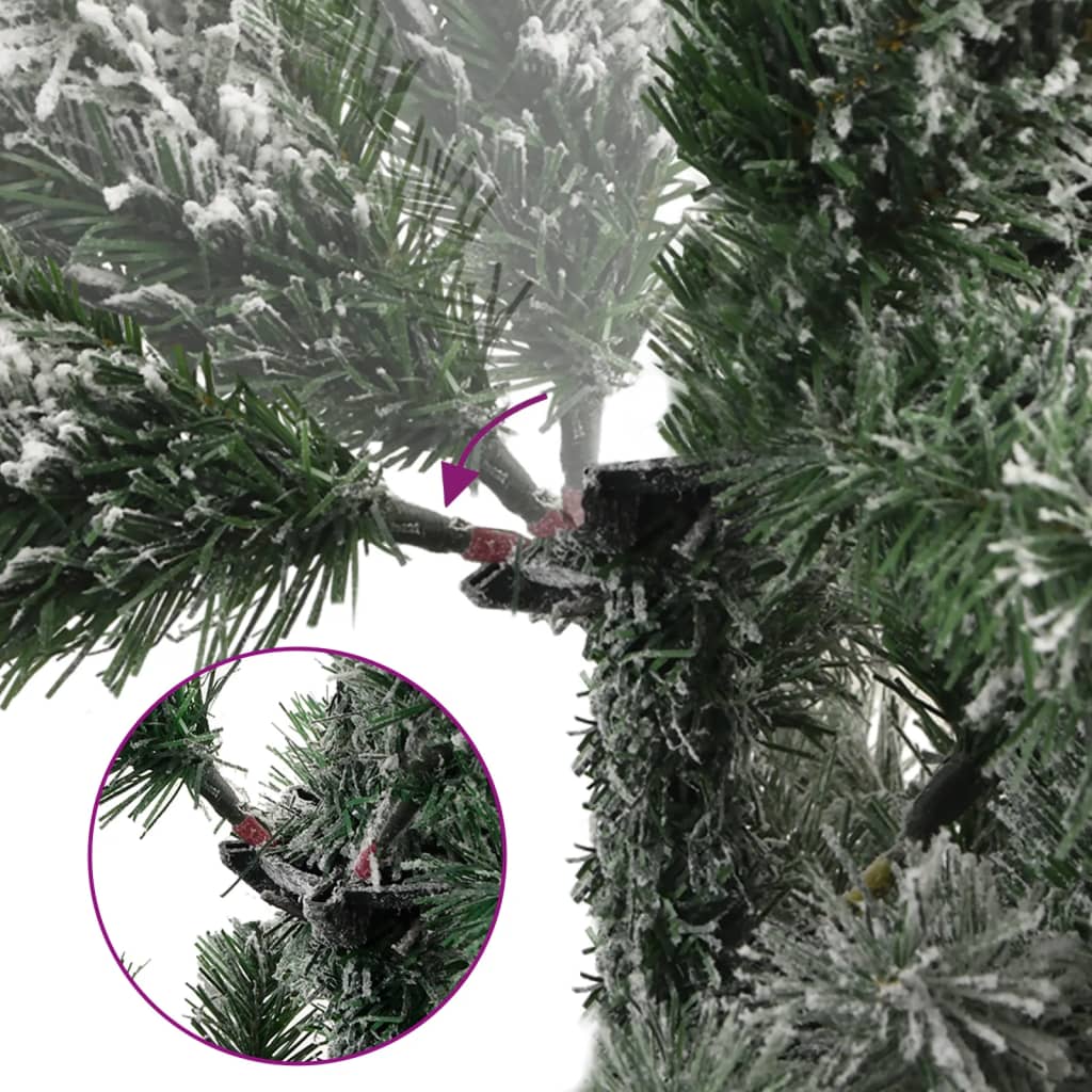 Artificial Hinged Christmas Tree With Flocked Snow