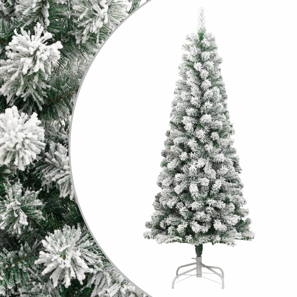 Artificial Hinged Christmas Tree With Flocked Snow