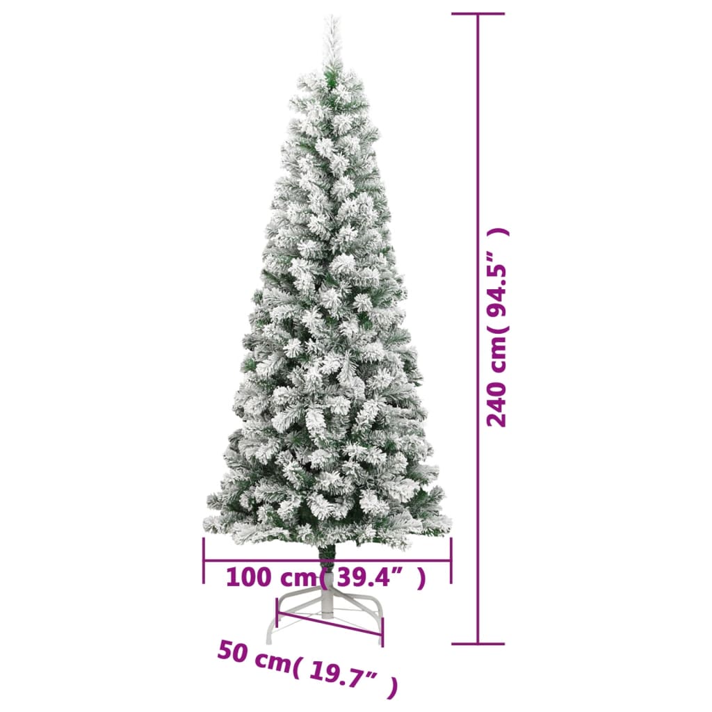 Artificial Hinged Christmas Tree With Flocked Snow