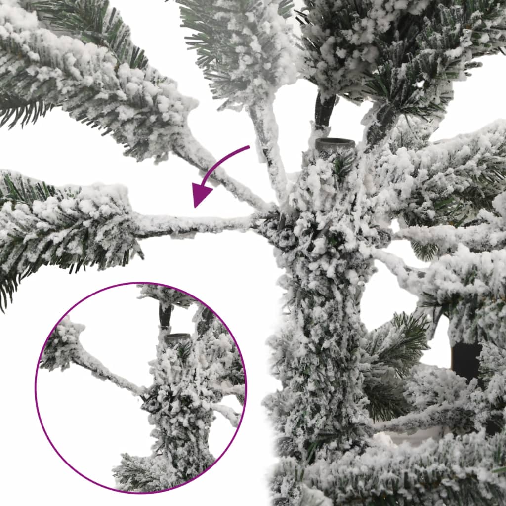Artificial Hinged Christmas Tree With Flocked Snow