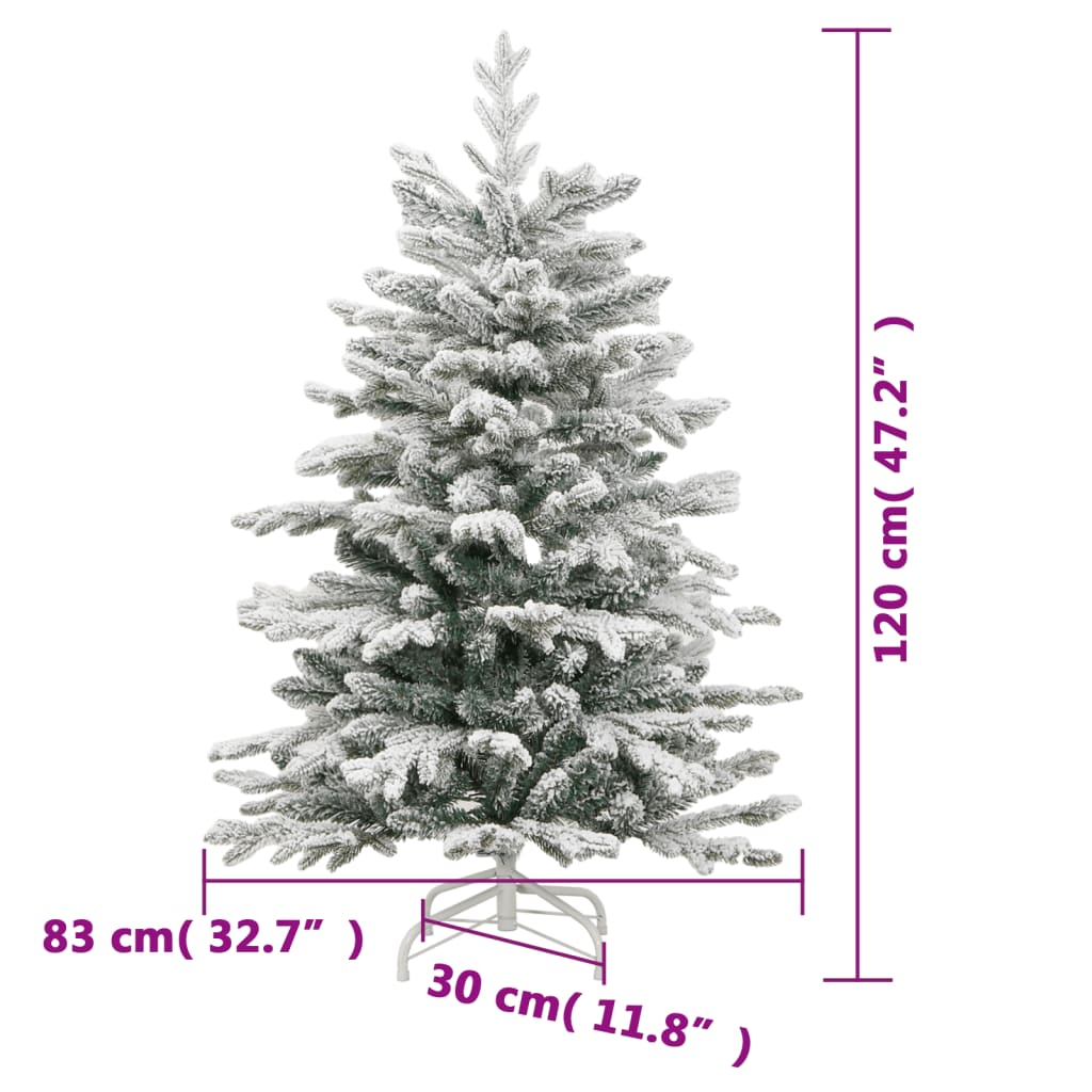 Artificial Hinged Christmas Tree With Flocked Snow