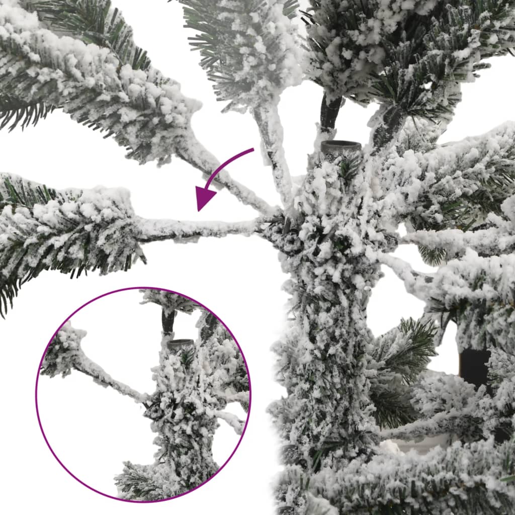 Artificial Hinged Christmas Tree With Flocked Snow