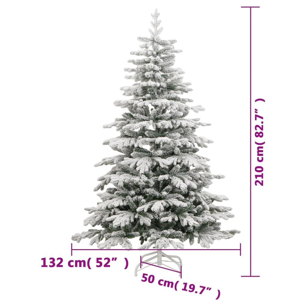 Artificial Hinged Christmas Tree With Flocked Snow