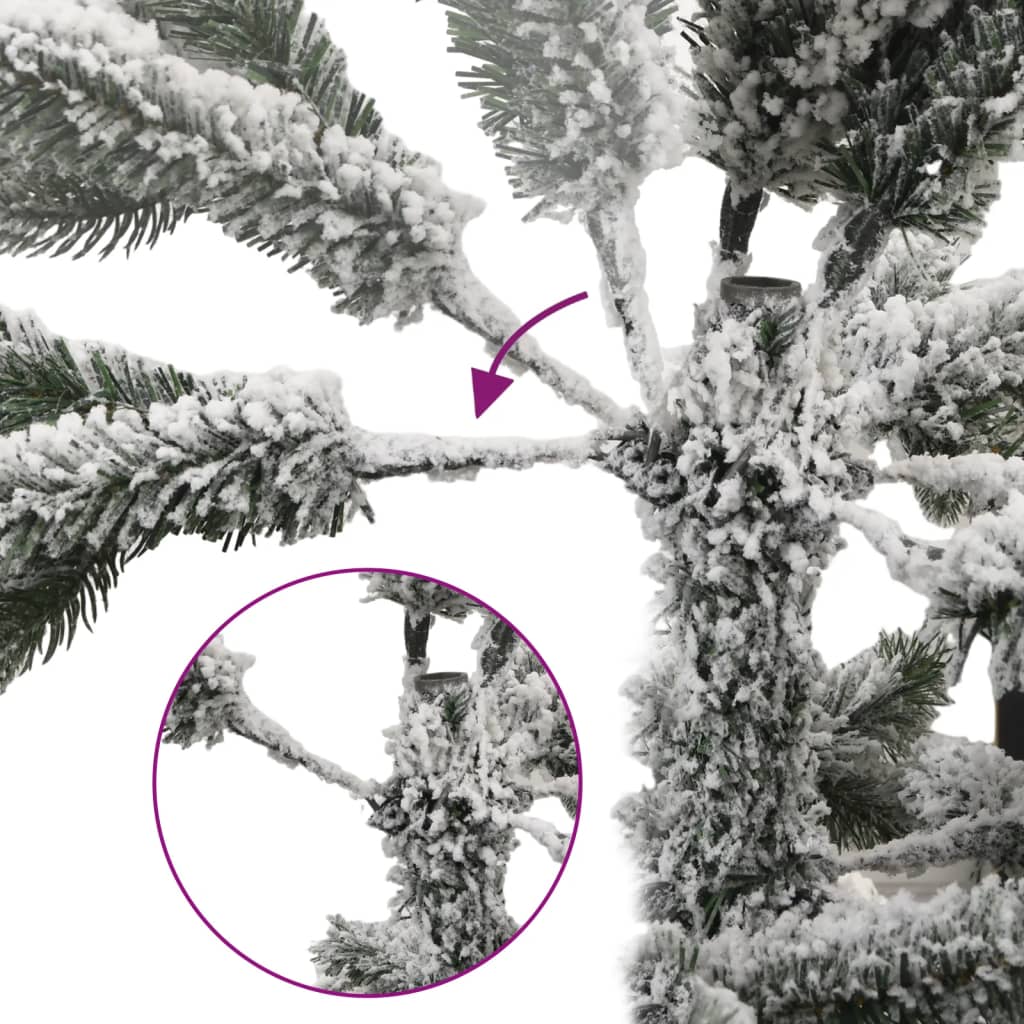 Artificial Hinged Christmas Tree With Flocked Snow