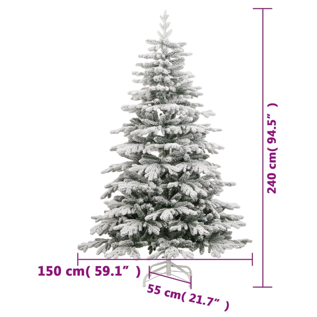 Artificial Hinged Christmas Tree With Flocked Snow