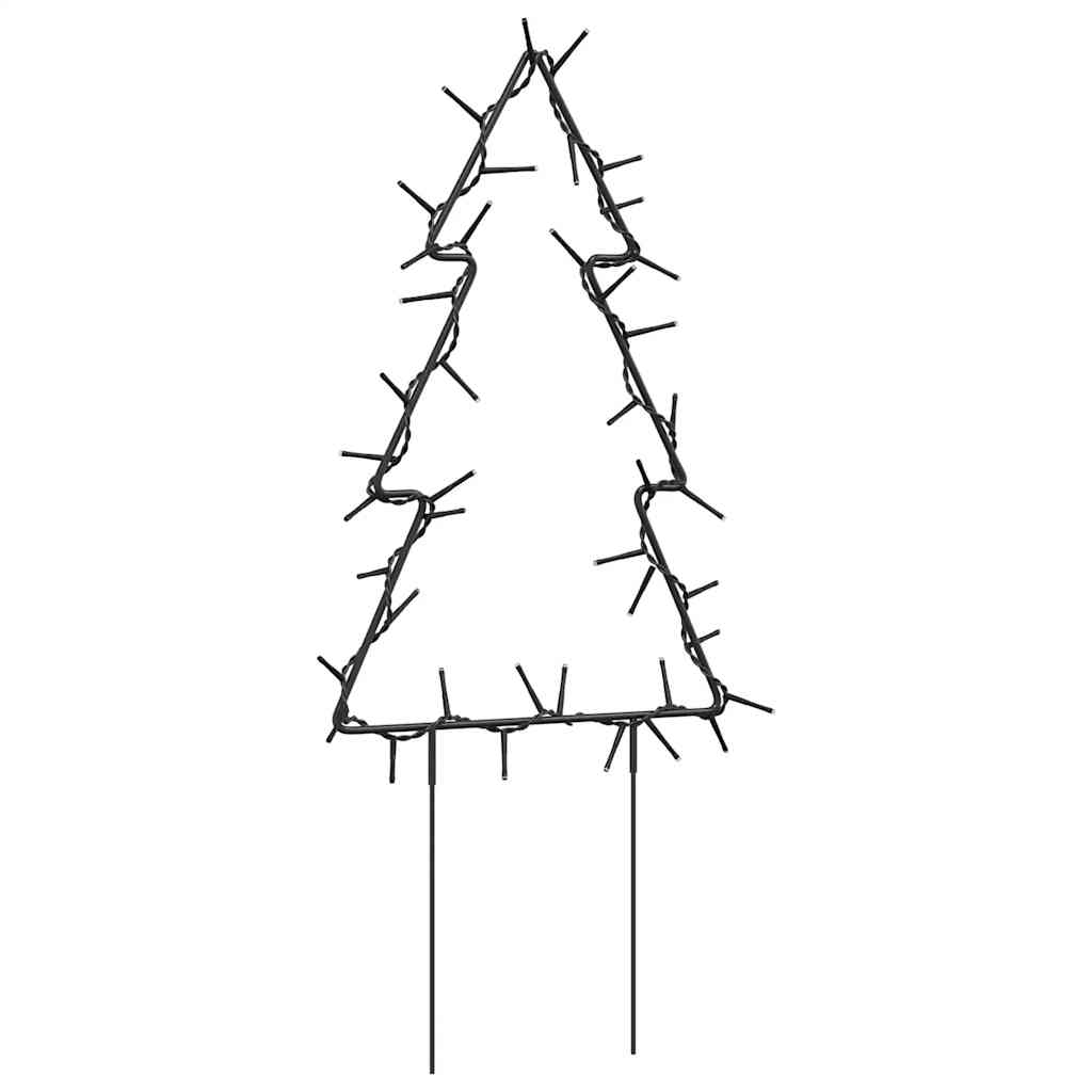 Christmas Light Decorations With Spikes 3 Pcs Tree 50 Leds 30 Cm