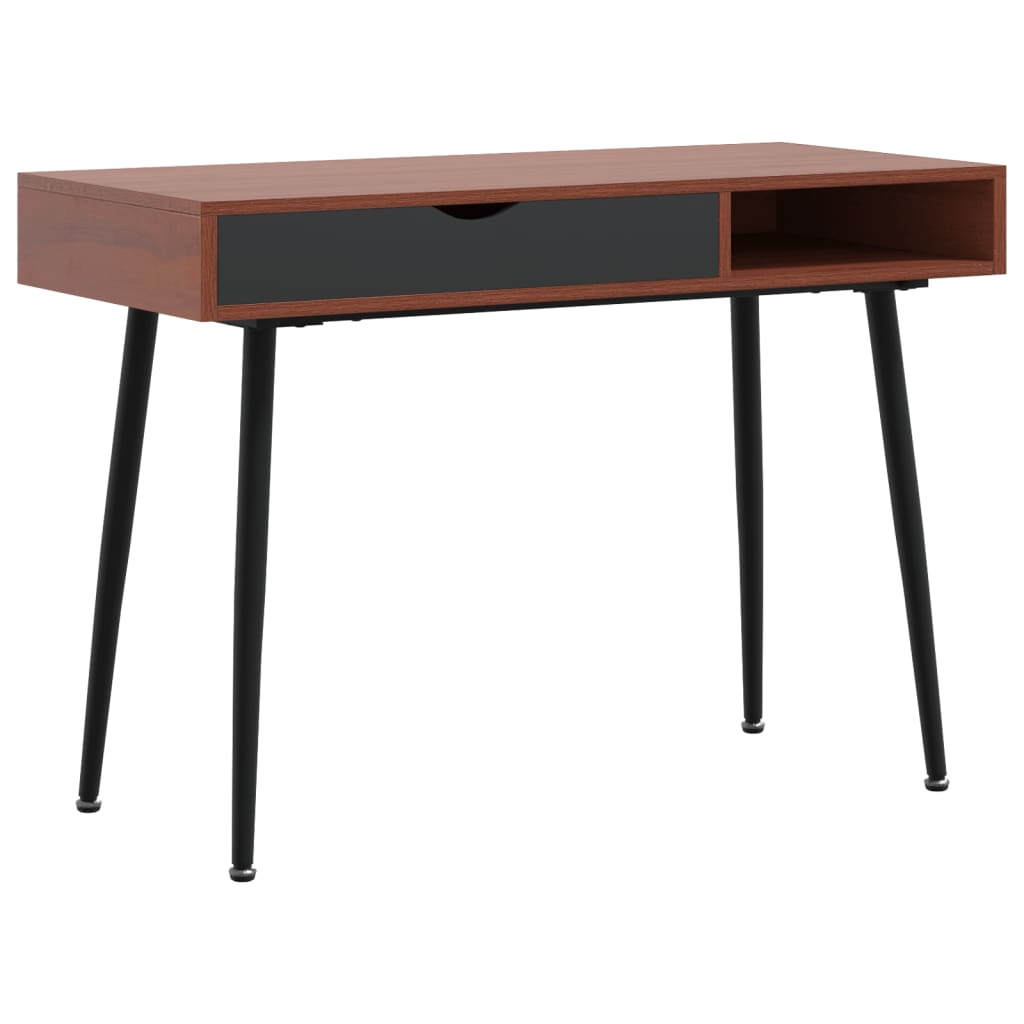 Computer Desk With Drawer Brown 110X50X75 Cm Engineered Wood