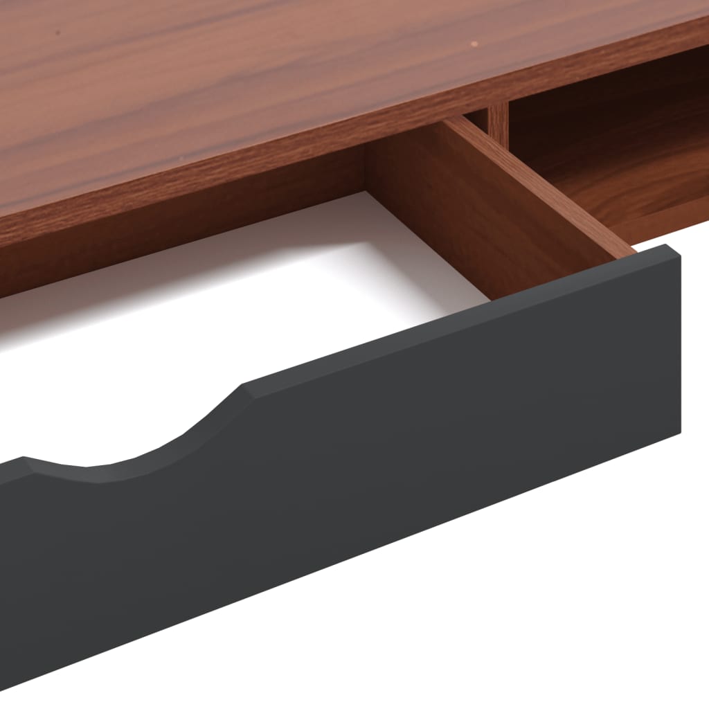 Computer Desk With Drawer Brown 110X50X75 Cm Engineered Wood