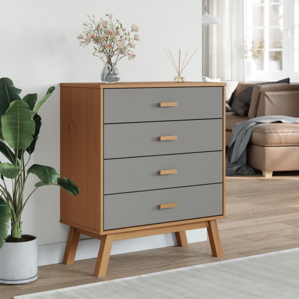 Drawer Cabinet Olden Solid Wood Pine