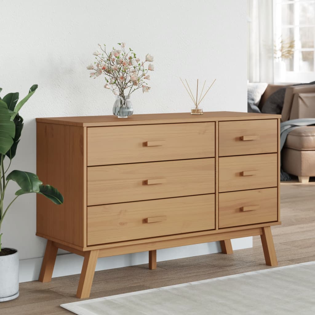 Drawer Cabinet Olden Solid Wood Pine