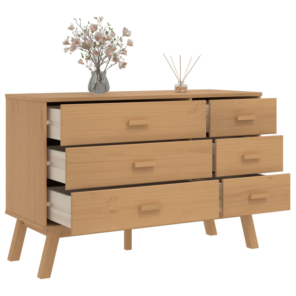 Drawer Cabinet Olden Solid Wood Pine