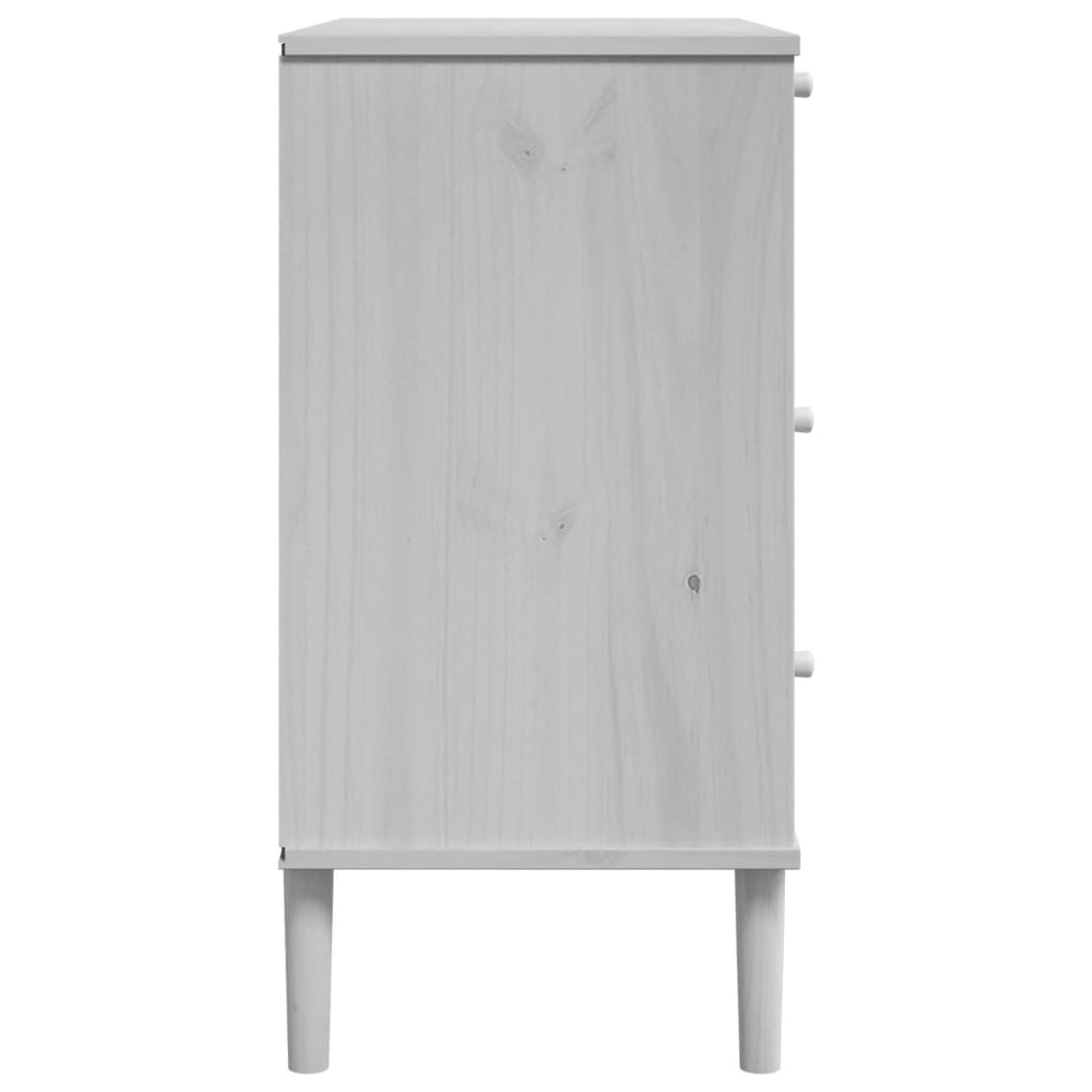 Drawer Cabinet Senja Rattan Look 80X40X80 Cm Solid Wood Pine