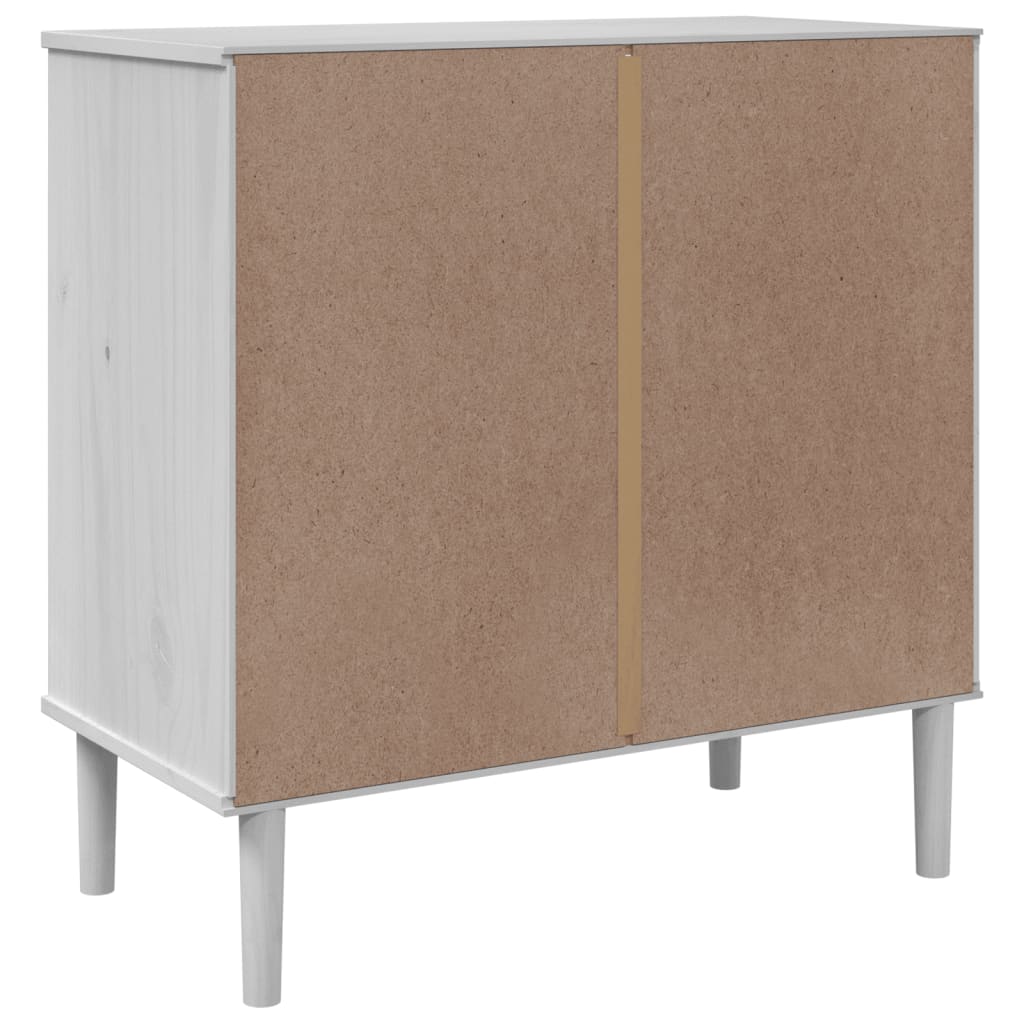 Drawer Cabinet Senja Rattan Look 80X40X80 Cm Solid Wood Pine