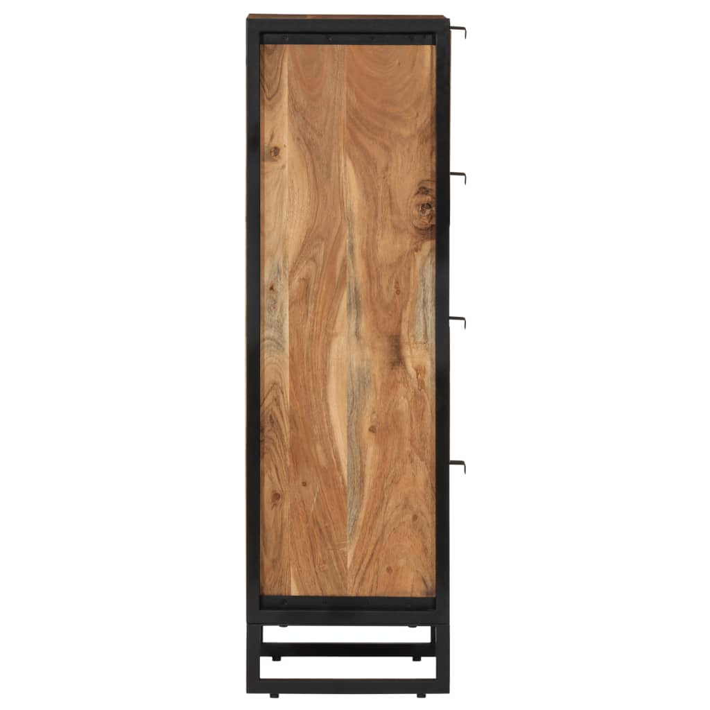 Bathroom Cabinet 40X30X100 Cm Solid Wood Acacia And Iron