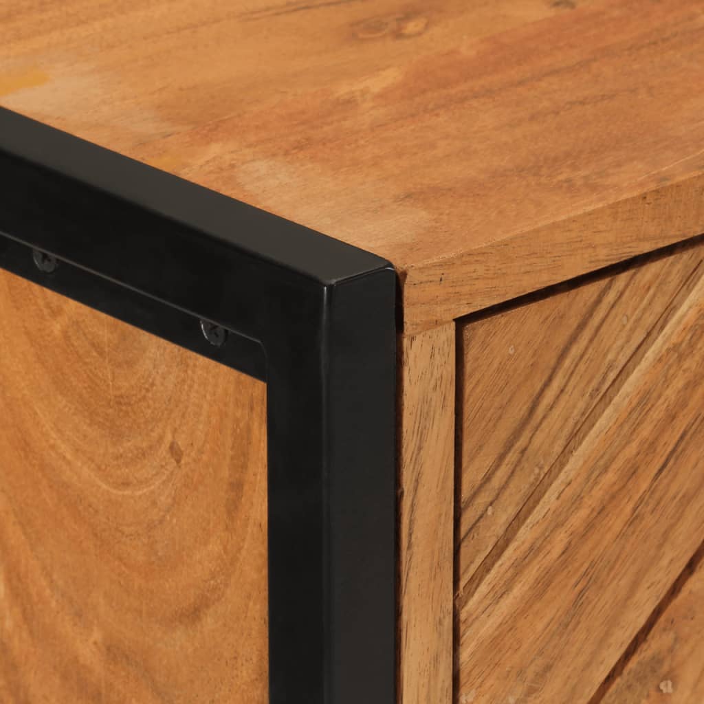 Bathroom Cabinet 40X30X100 Cm Solid Wood Acacia And Iron