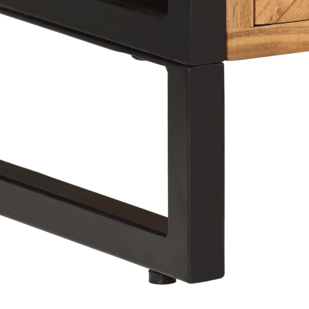 Bathroom Cabinet 40X30X100 Cm Solid Wood Acacia And Iron