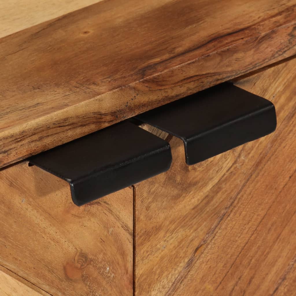 Bathroom Cabinet 55X35X60 Cm Solid Wood Acacia And Iron