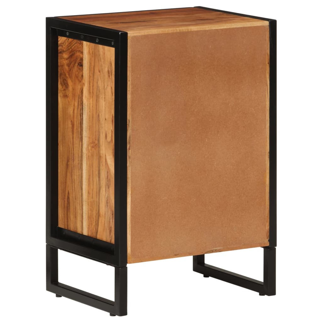 Bathroom Cabinet 40X30X60 Cm Solid Wood Acacia And Iron