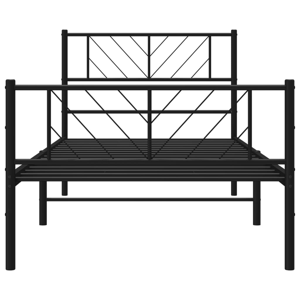 Metal Bed Frame Without Mattress With Footboard 75X190Cm