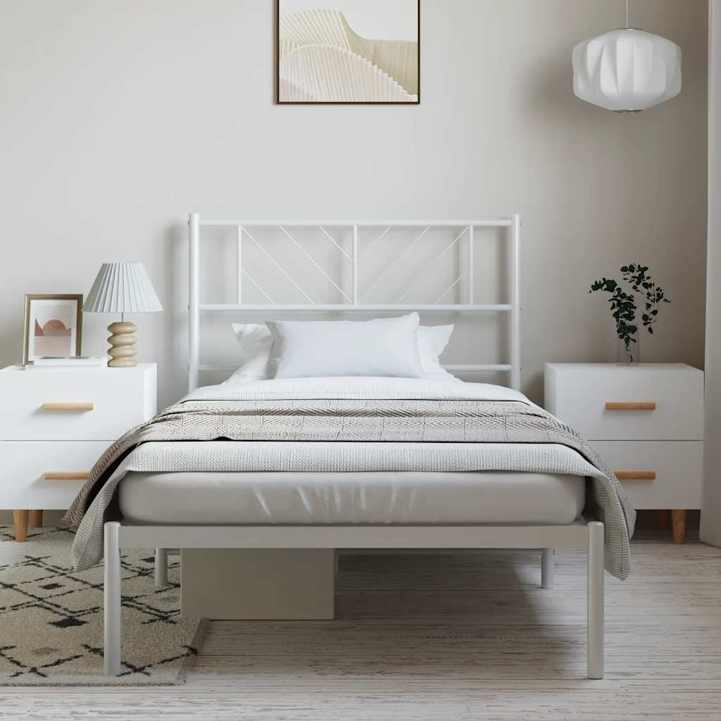 Metal Bed Frame Without Mattress With Footboard 75X190Cm