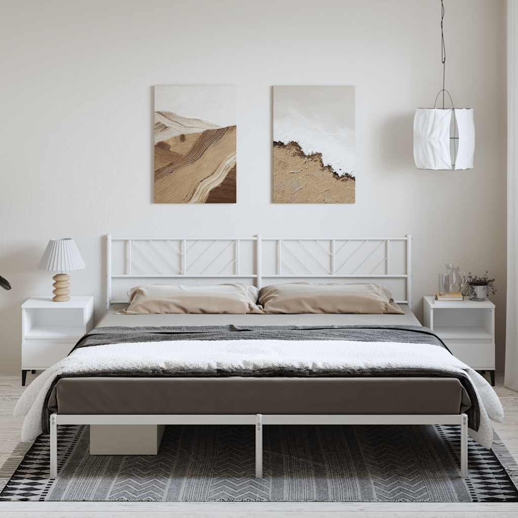 Metal Bed Frame Without Mattress With Footboard 75X190Cm