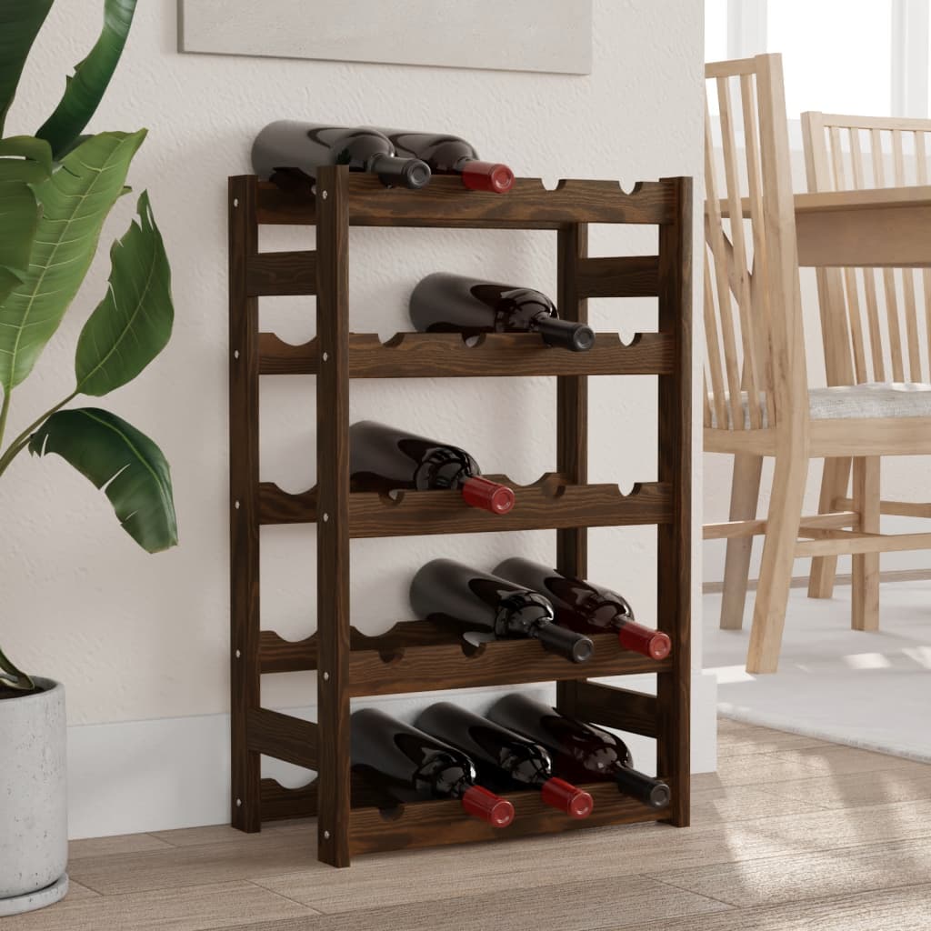 Wine Rack For 77 Bottles Solid Wood Pine