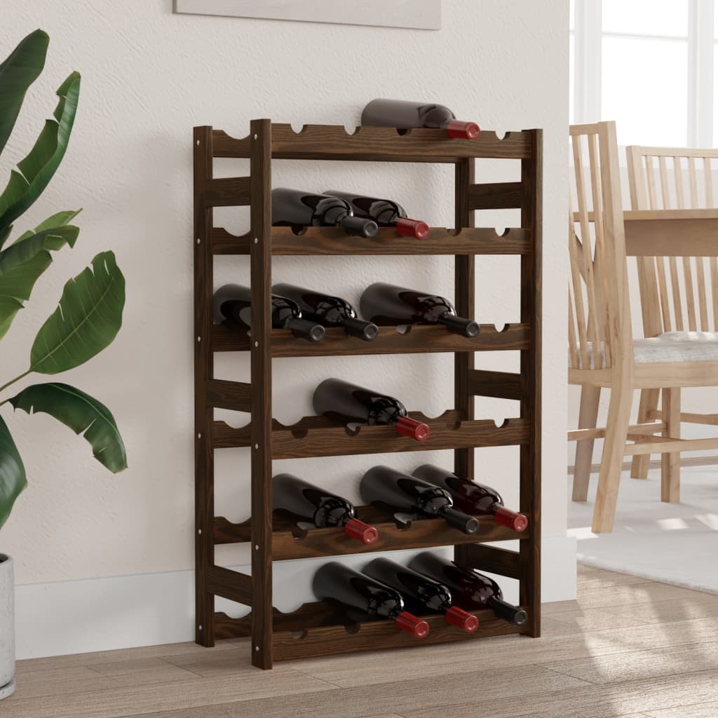 Wine Rack For 77 Bottles Solid Wood Pine