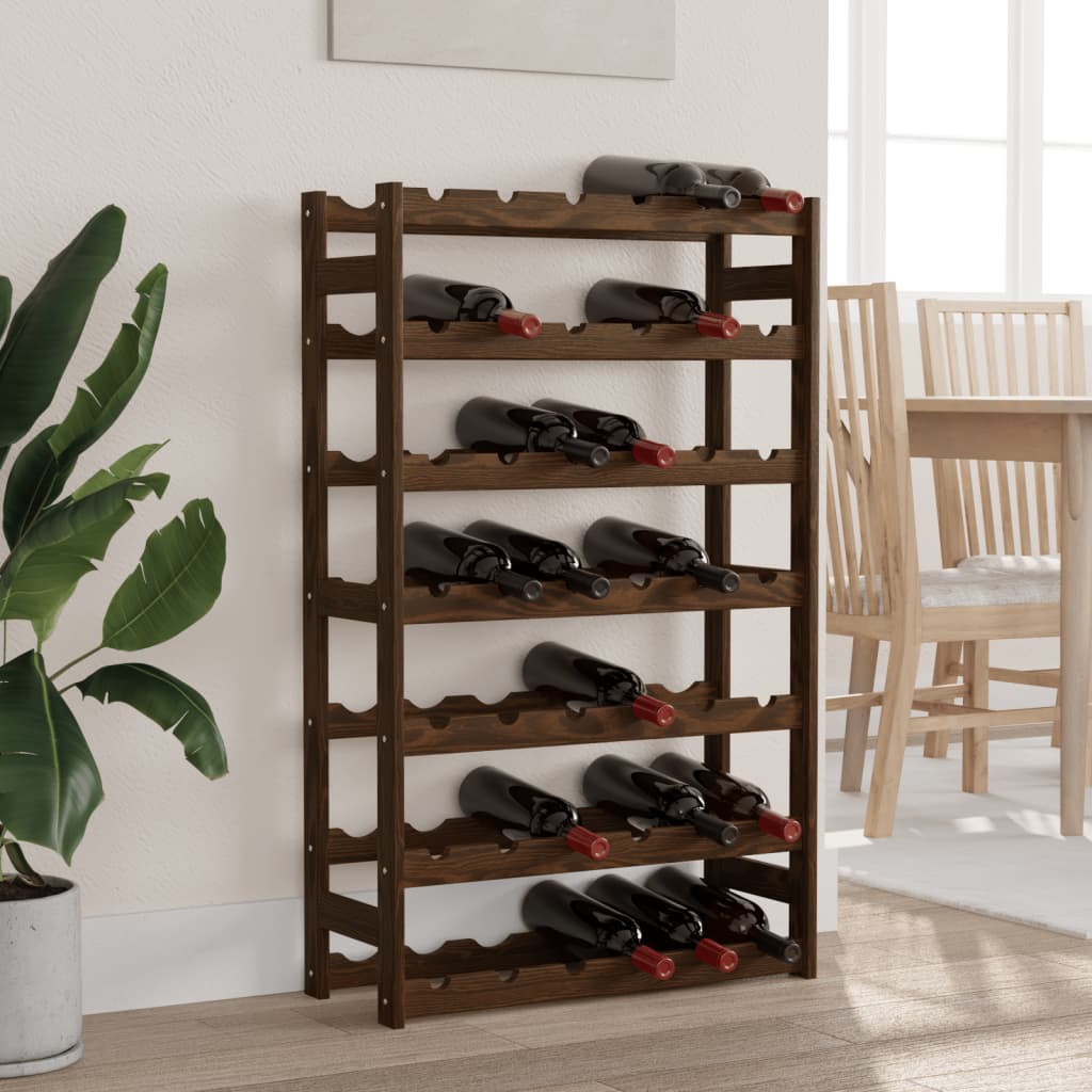 Wine Rack For 77 Bottles Solid Wood Pine