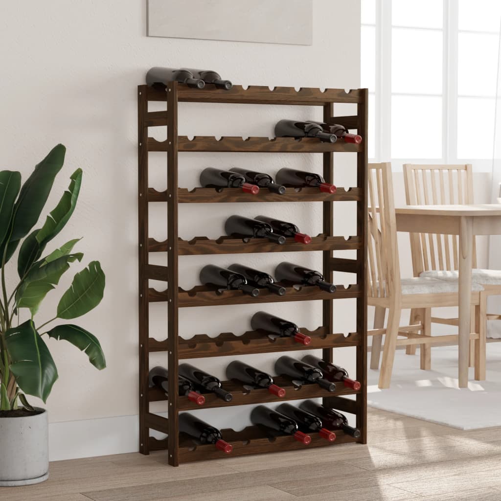 Wine Rack For 77 Bottles Solid Wood Pine