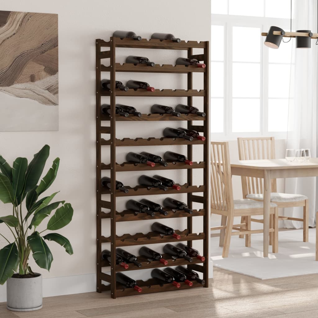 Wine Rack For 77 Bottles Solid Wood Pine