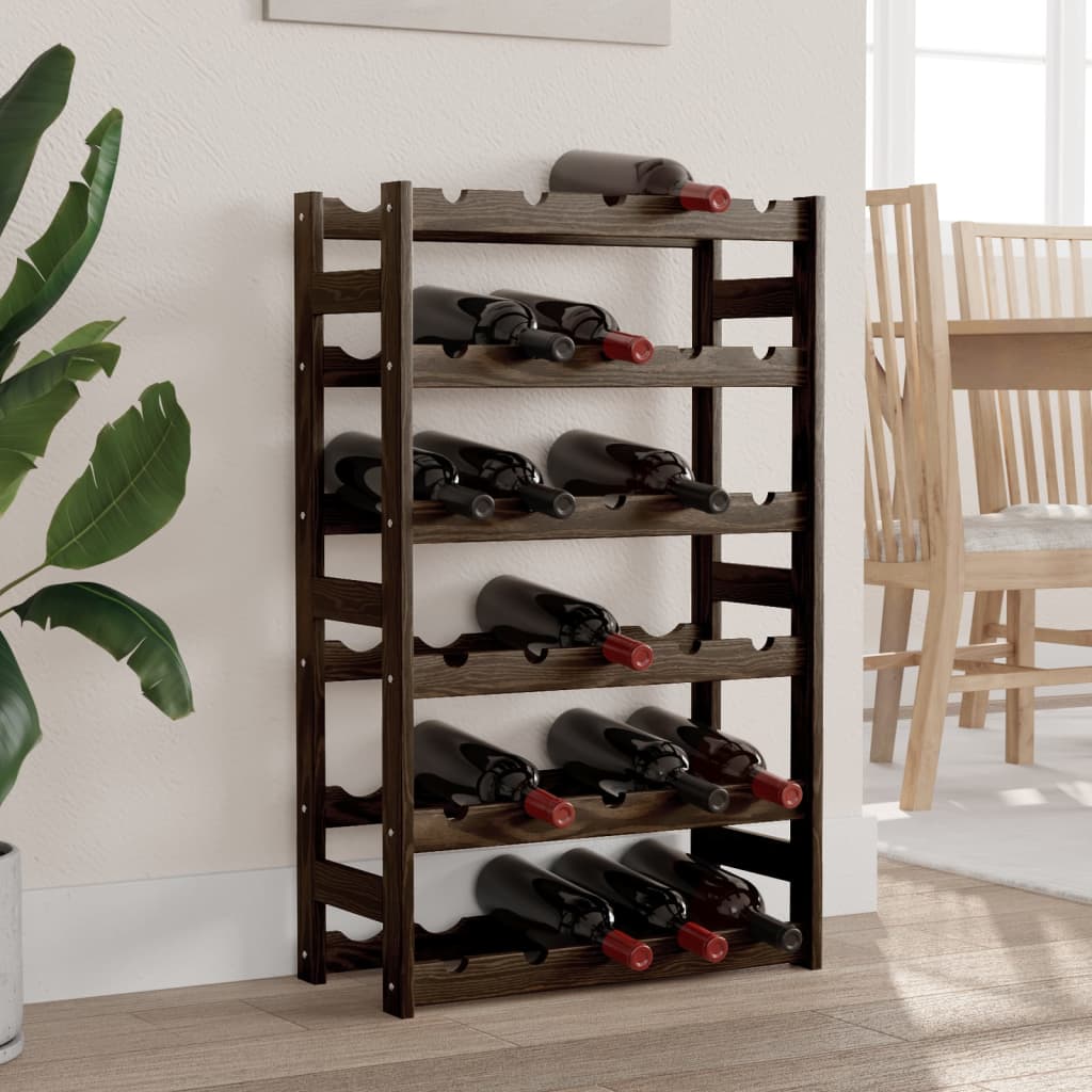 Wine Rack For 77 Bottles Solid Wood Pine