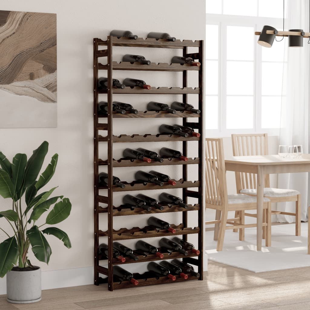 Wine Rack For 77 Bottles Solid Wood Pine