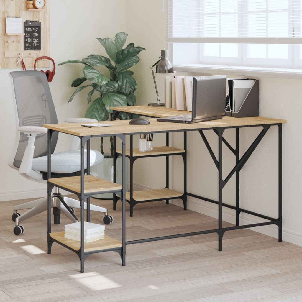 Desk 139X139X75 Cm Engineered Wood