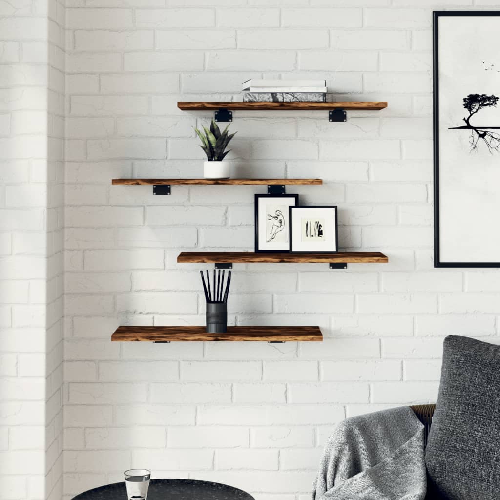Wall Shelves 4 Pcs Engineered Wood