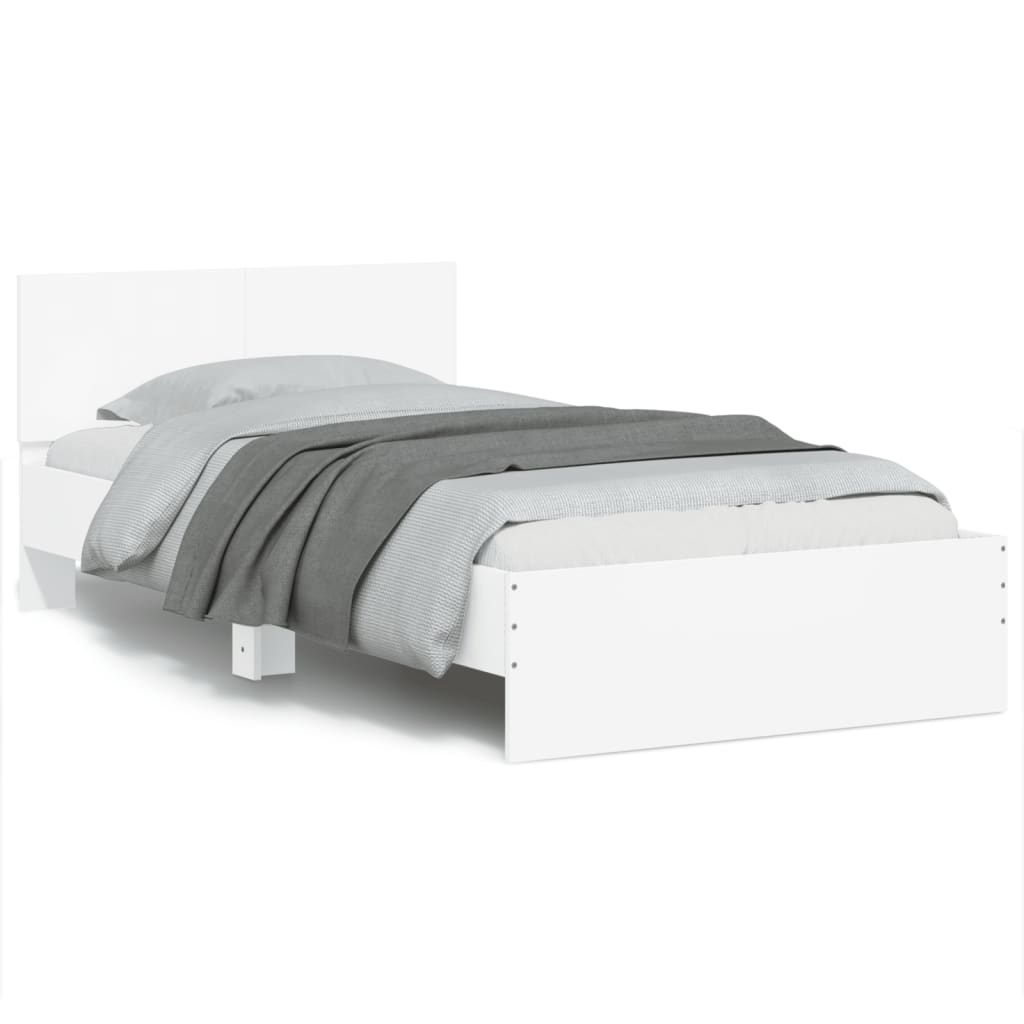 Bed Frame With Headboard And Led Small Double