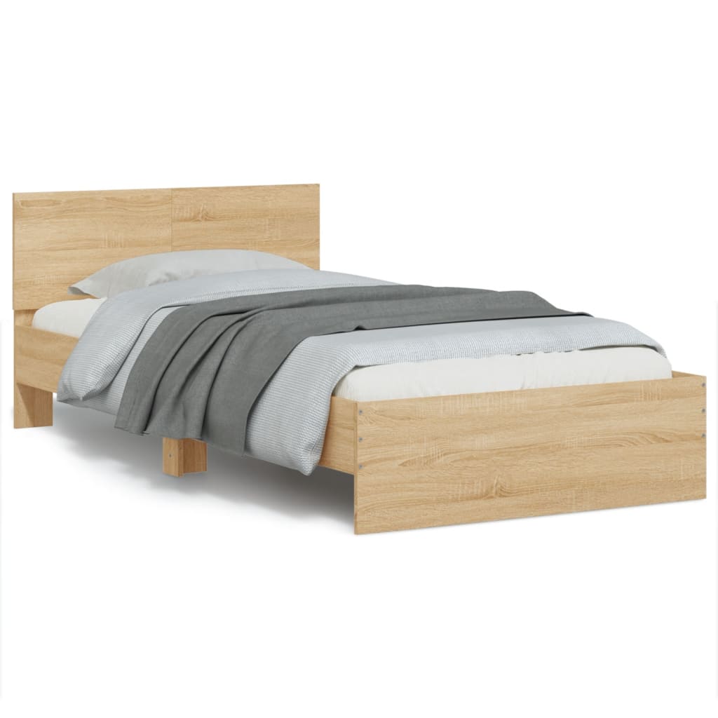 Bed Frame With Headboard And Led Small Double