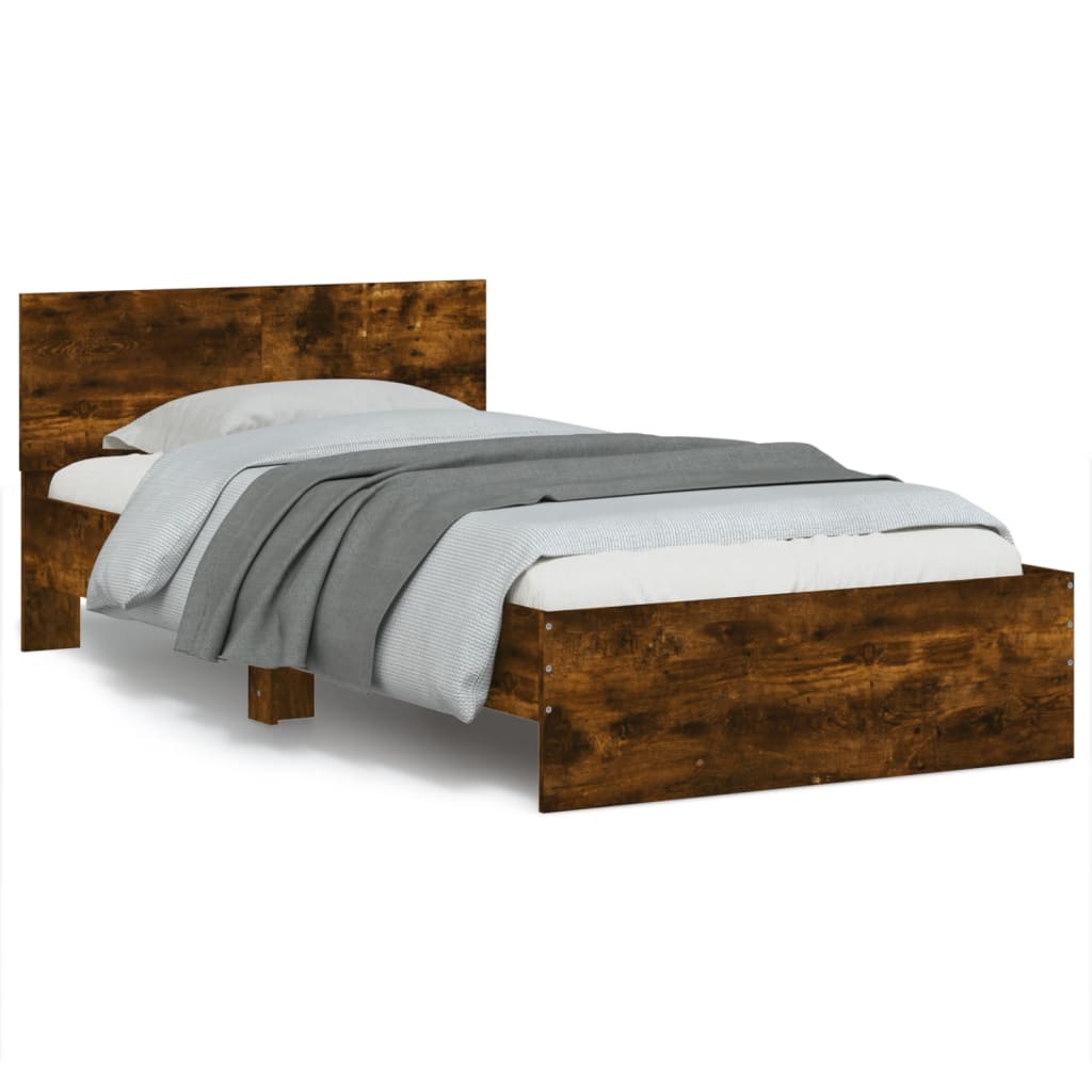 Bed Frame With Headboard And Led Small Double