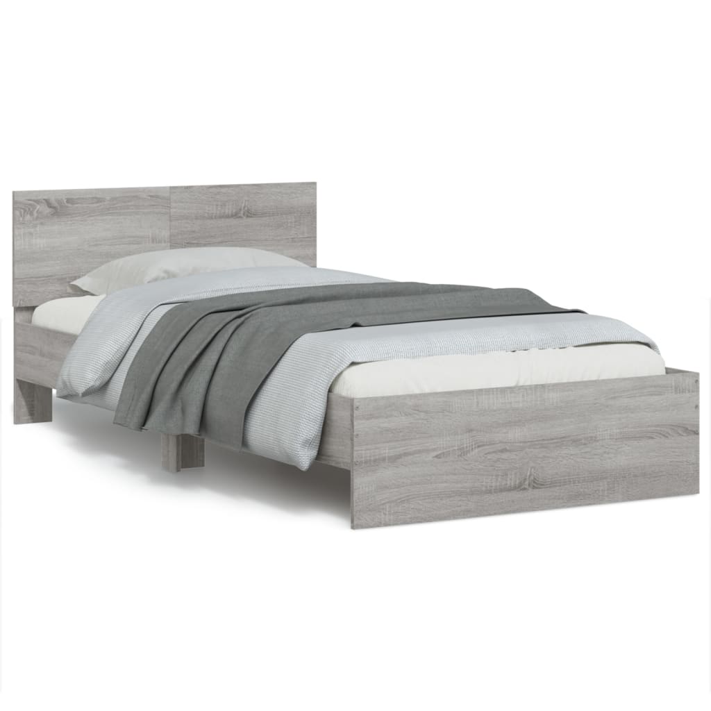 Bed Frame With Headboard And Led Small Double
