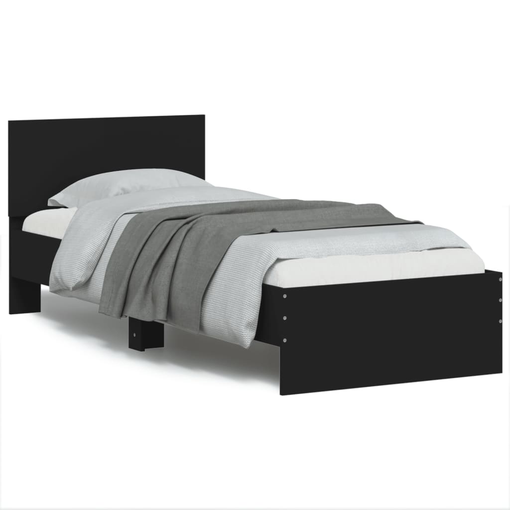 Bed Frame With Headboard And Led Small Double